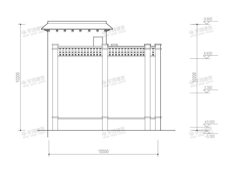 15X10米帶復式客廳英式農村小別墅圖紙