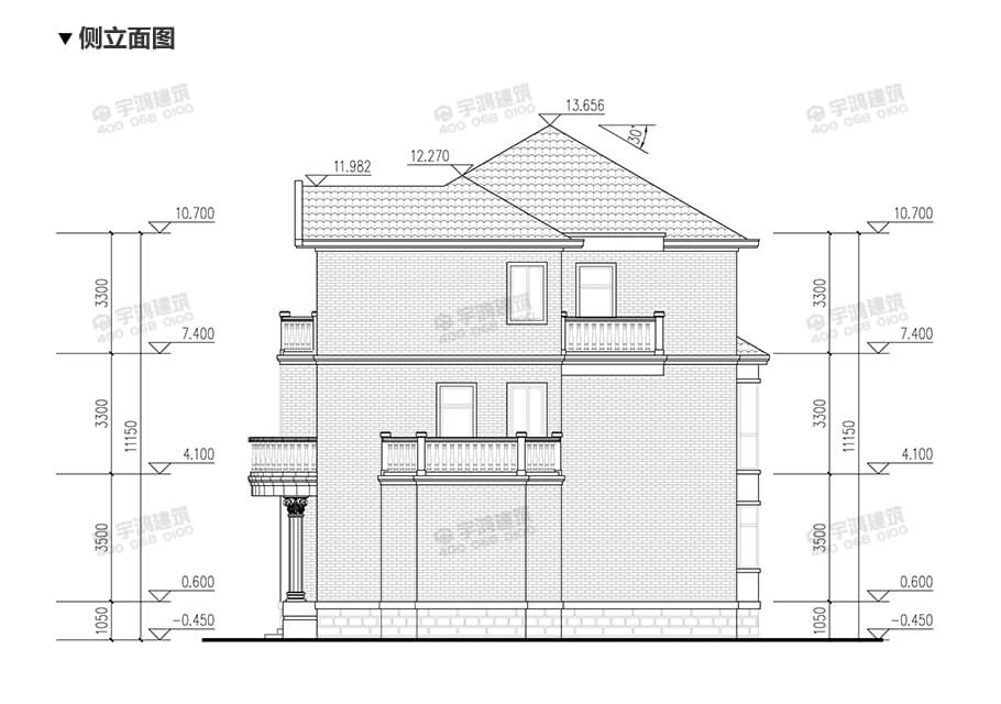 18x12米復式三層自建房設計圖紙