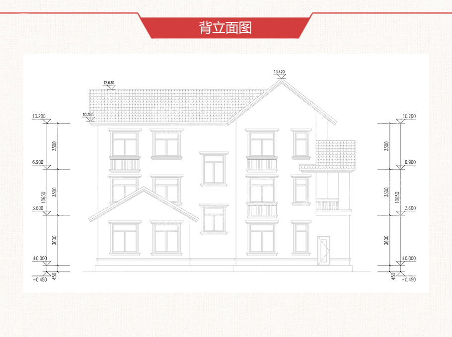 18x16米地中海風(fēng)格農(nóng)村別墅設(shè)計(jì)圖紙