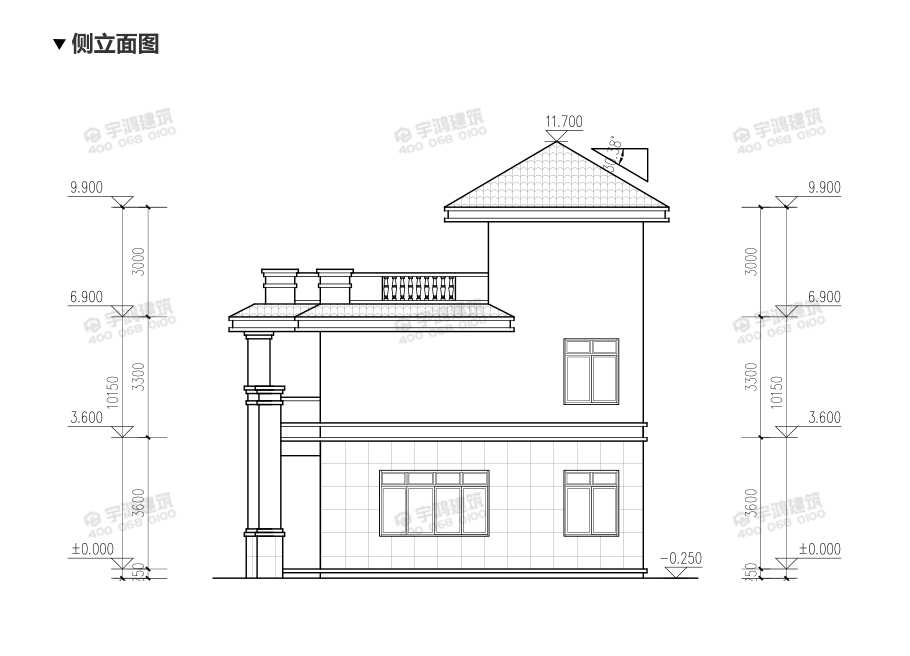 173平帶露臺三層農(nóng)村小別墅設(shè)計圖紙