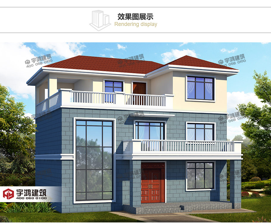 150平漂亮新中式農村別墅設計圖紙