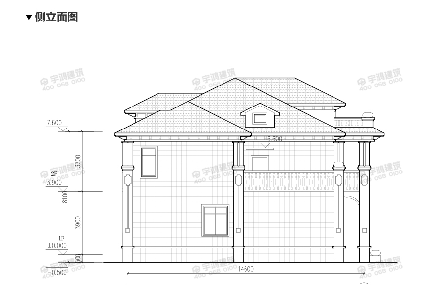 30萬帶車庫(kù)兩層歐式農(nóng)村別墅設(shè)計(jì)圖