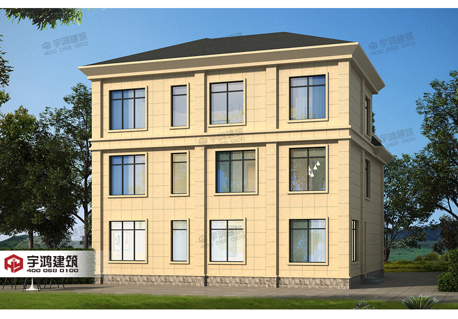 170平帶地下室新農(nóng)村三層自建房設(shè)計(jì)圖紙