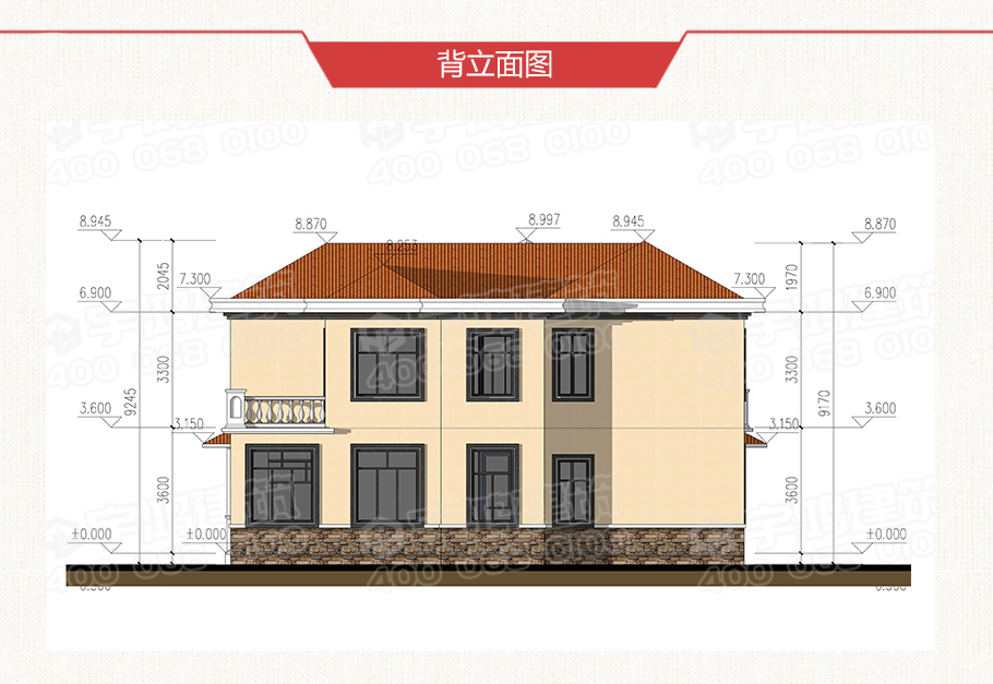 25萬歐式田園農村小別墅設計圖紙，帶復式客廳，美觀經濟