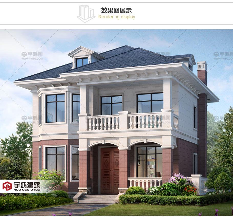 90平帶地下室歐式農村別墅設計圖，造價20萬還帶閣樓