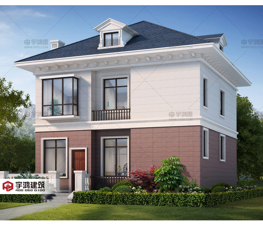 90平帶地下室歐式農村別墅設計圖，造價20萬還帶閣樓