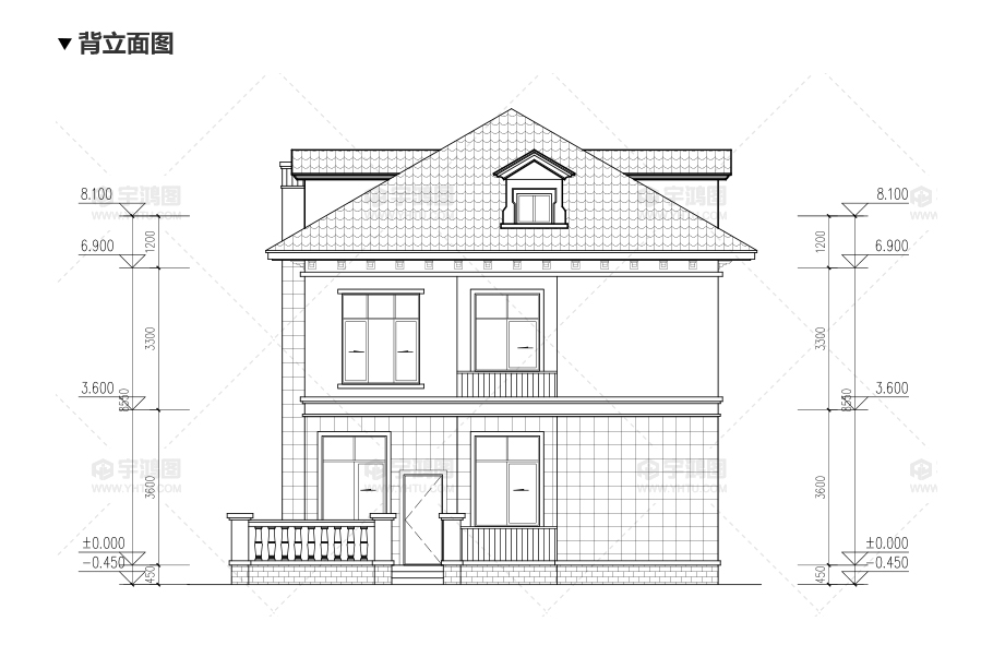 90平帶地下室歐式農村別墅設計圖，造價20萬還帶閣樓