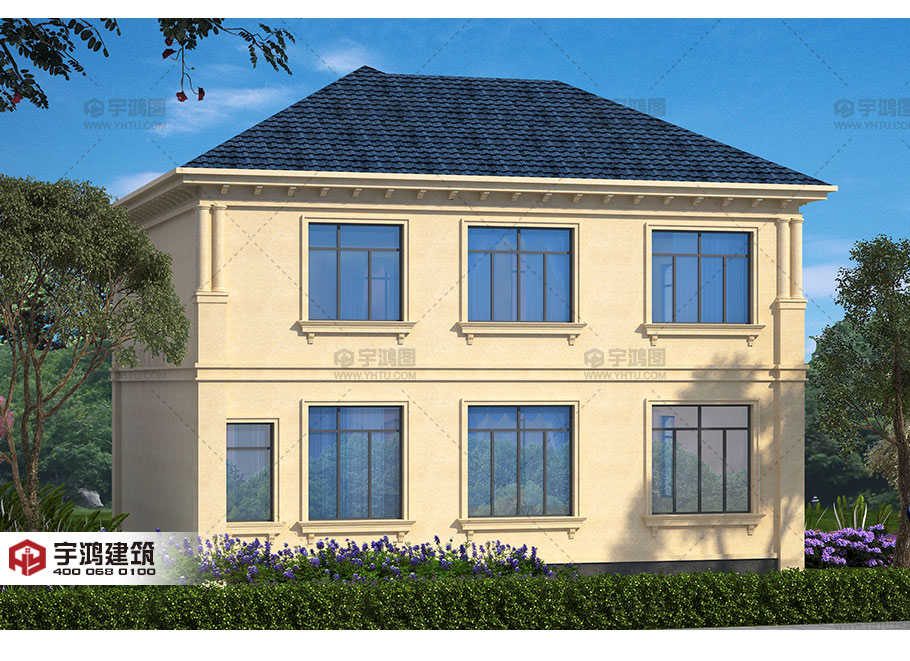 帶地下室20萬二層農(nóng)村小別墅樓設計圖紙及效果圖