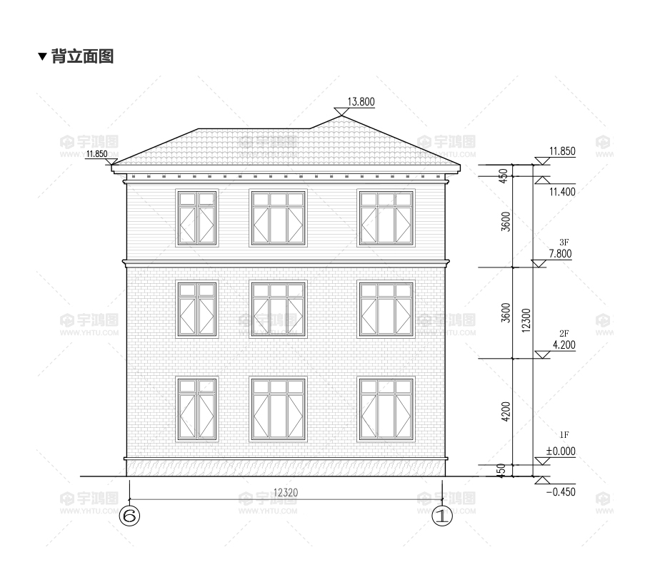 112平漂亮實用鄉村別墅設計圖紙及效果圖，框架結構