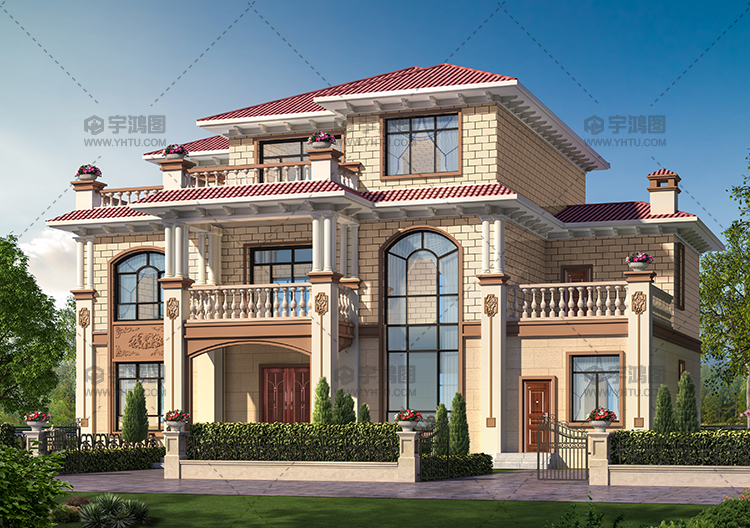 2019年鄉村新款帶灶房三層歐式別墅設計圖 2019年鄉村新款帶灶房三層歐式別墅設計圖