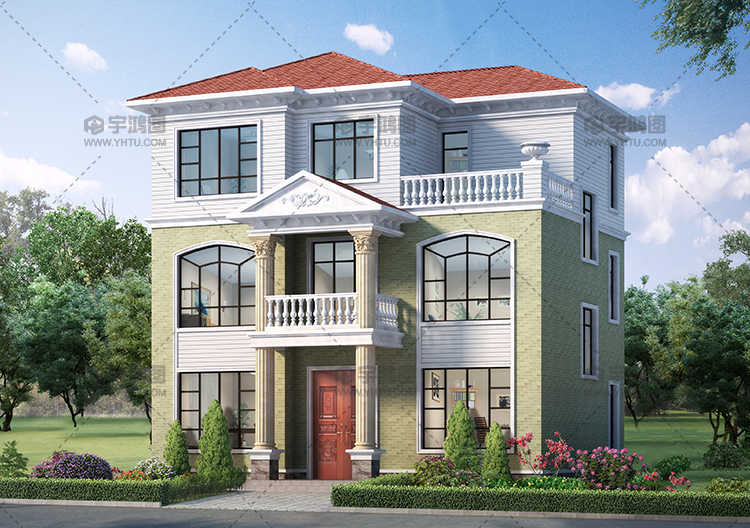 112平漂亮實用鄉村別墅設計圖紙及效果圖,框架結構 112平漂亮實用鄉村別墅設計圖紙及效果圖,框架結構