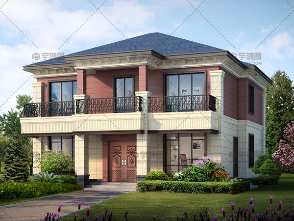 二層框架結構帶小露臺別墅設計圖紙 二層框架結構帶小露臺別墅設計圖紙