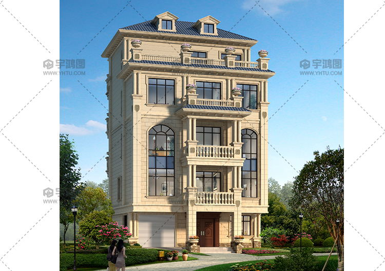 109平米四層豪華歐式農村別墅設計圖紙 109平米四層豪華歐式農村別墅設計圖紙