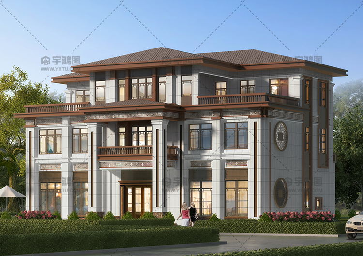 高端中式風格三層別墅設計圖紙 高端中式風格三層別墅設計圖紙
