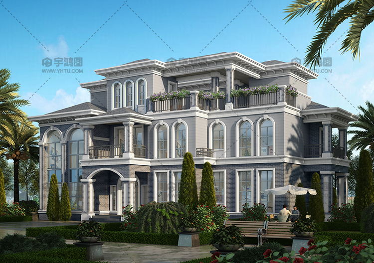 197平米三層高端歐式別墅設計圖 197平米三層高端歐式別墅設計圖