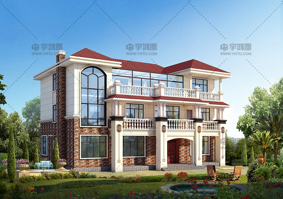 框架結構三層帶露臺別墅設計圖紙 框架結構三層帶露臺別墅設計圖紙