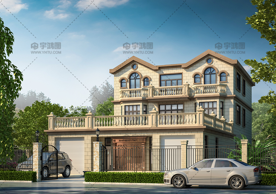 三層帶車庫歐式小別墅設計圖紙 三層帶車庫歐式小別墅設計圖紙