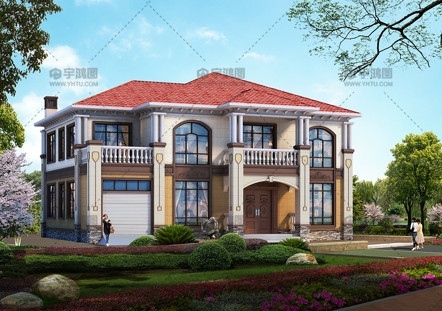 16x13米帶車庫二層農村別墅圖紙 16x13米帶車庫二層農村別墅圖紙