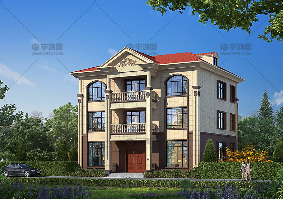 170平新農村三層歐式別墅設計圖紙 170平新農村三層歐式別墅設計圖紙