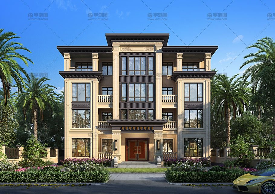 230平四層中式框架別墅設計圖紙 230平四層中式框架別墅設計圖紙