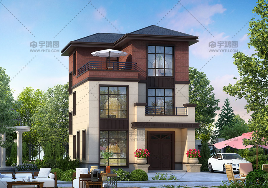 占地80平帶露臺歐式別墅圖紙 占地80平帶露臺歐式別墅圖紙