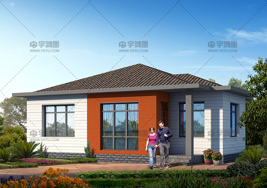 90平一層歐式新農村別墅設計圖紙 90平一層歐式新農村別墅設計圖紙