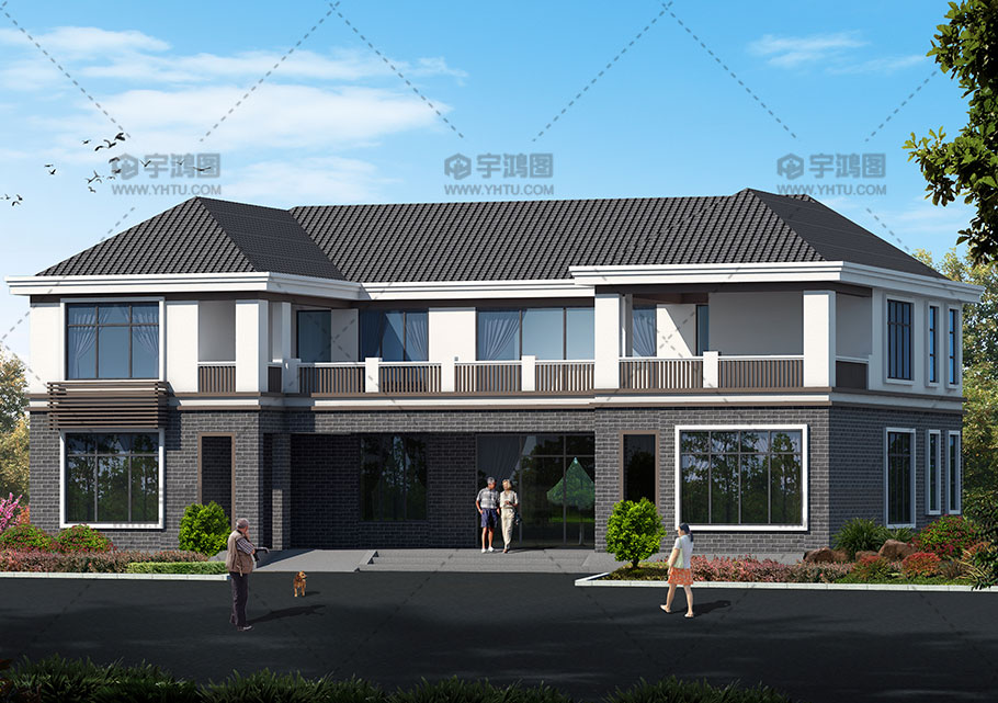 簡單大氣的二層農村自建房屋設計圖及效果圖 簡單大氣的二層農村自建房屋設計圖及效果圖