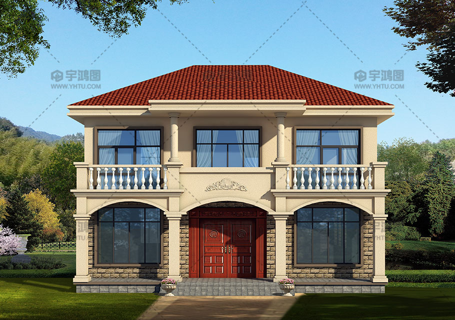 153平帶堂屋農村歐式房屋設計施工圖紙 153平帶堂屋農村歐式房屋設計施工圖紙