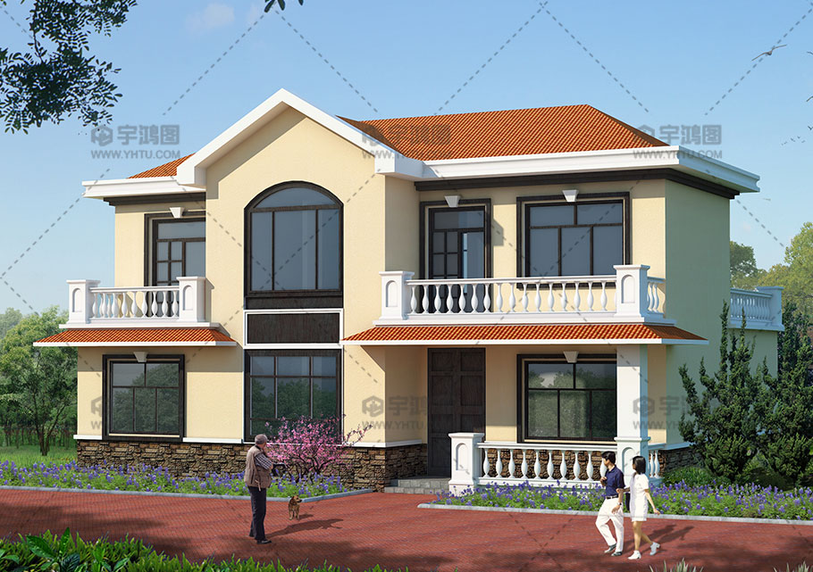 25萬歐式田園農村復式小別墅設計圖，美觀經濟