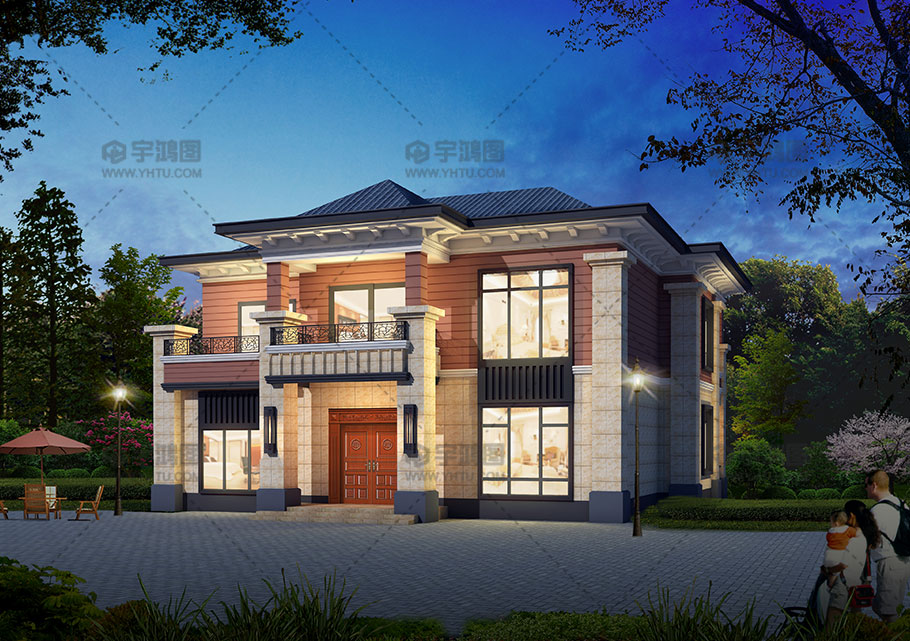 農村帶神龕二層歐式小別墅設計圖 農村帶神龕二層歐式小別墅設計圖