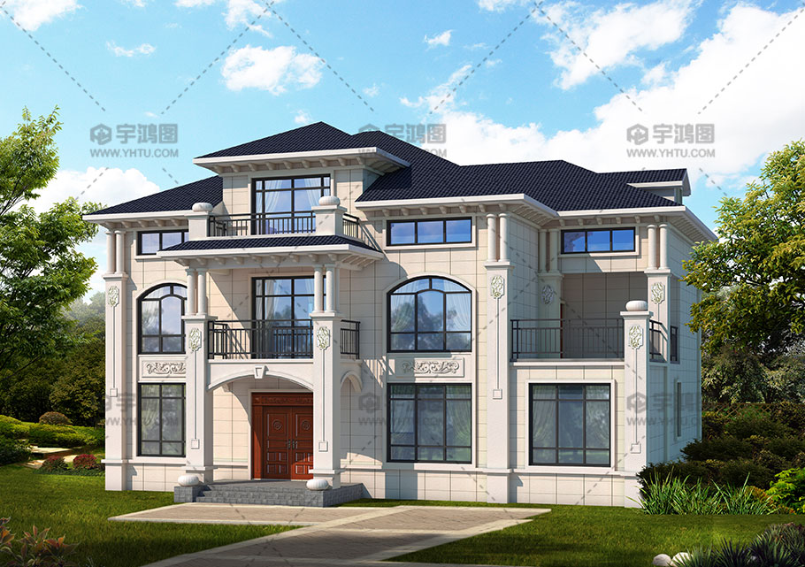 220平帶神龕三層農村別墅設計效果圖 220平帶神龕三層農村別墅設計效果圖