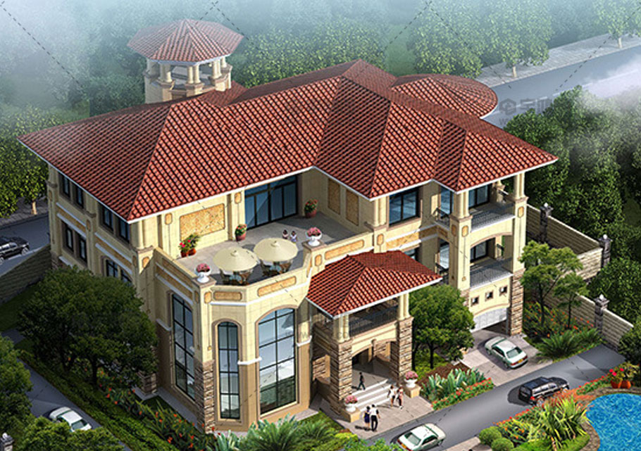 18x15米古典歐式奢華別墅圖紙 18x15米古典歐式奢華別墅圖紙