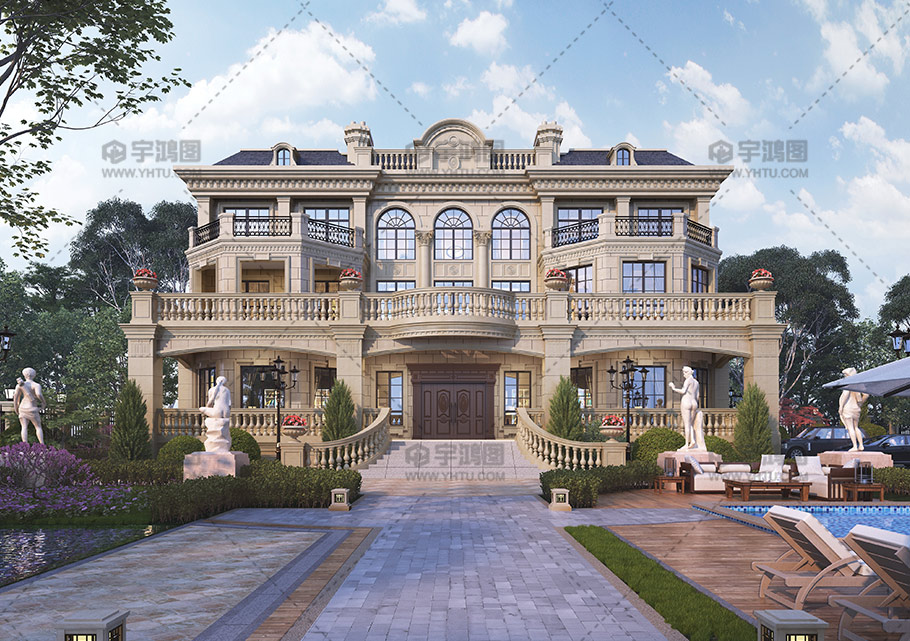 500平三層豪華歐式別墅圖紙 500平三層豪華歐式別墅圖紙