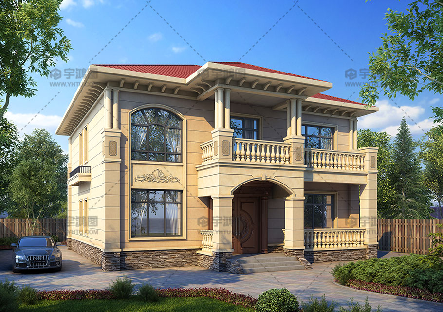 14x15米兩層歐式農村別墅圖紙 14x15米兩層歐式農村別墅圖紙