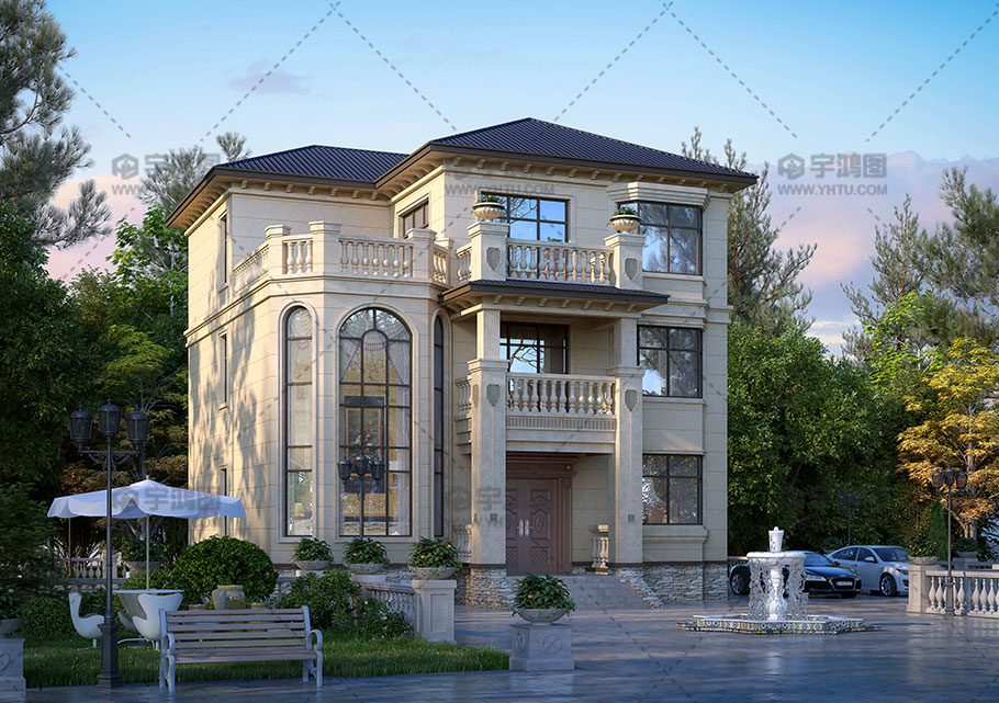 三層挑空客廳別墅設計圖紙 三層挑空客廳別墅設計圖紙