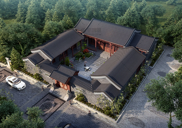 經(jīng)典一層中式四合院別墅設(shè)計(jì)圖紙 經(jīng)典一層中式四合院別墅設(shè)計(jì)圖紙