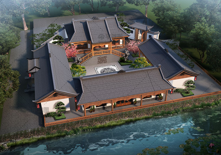 27x27米中式四合院別墅設(shè)計(jì)圖紙 27x27米中式四合院別墅設(shè)計(jì)圖紙