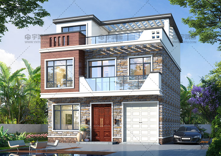 130平三層現代風別墅圖紙框架結構 130平三層現代風別墅圖紙框架結構