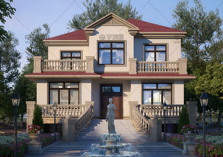 兩層歐式帶大露臺自建房設計圖 兩層歐式帶大露臺自建房設計圖