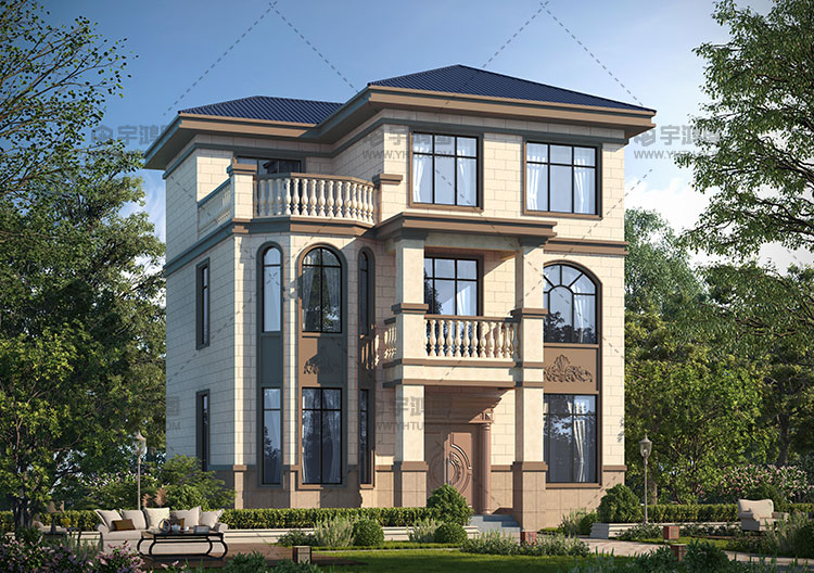 新農村歐式三層實用別墅設計圖紙 新農村歐式三層實用別墅設計圖紙