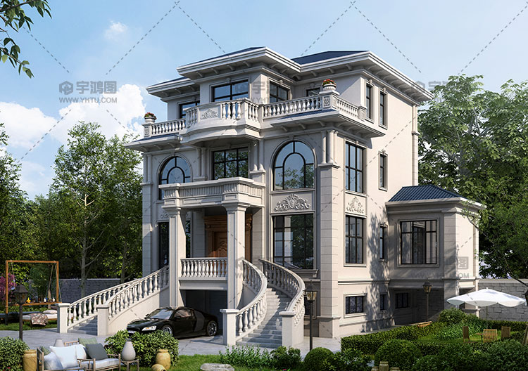 三層歐式帶地下車庫別墅設計圖紙 三層歐式帶地下車庫別墅設計圖紙