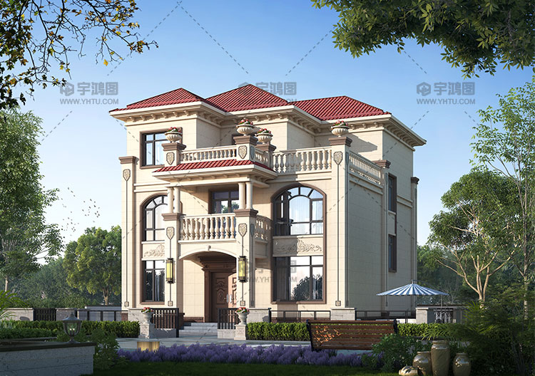 137平新農村三層歐式別墅設計圖紙 137平新農村三層歐式別墅設計圖紙