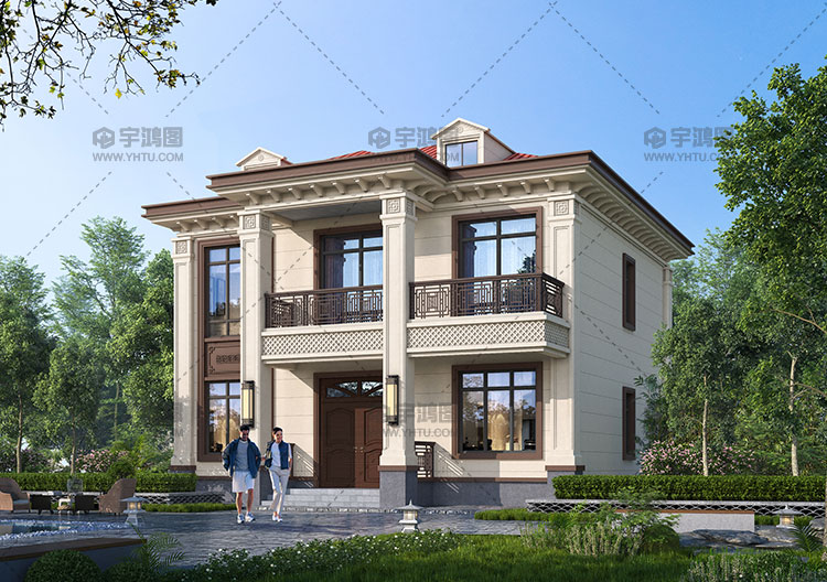 新農村歐式二層別墅圖紙效果圖 新農村歐式二層別墅圖紙效果圖