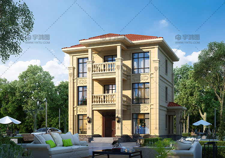 占地75平小面積三層歐式別墅圖紙 占地75平小面積三層歐式別墅圖紙