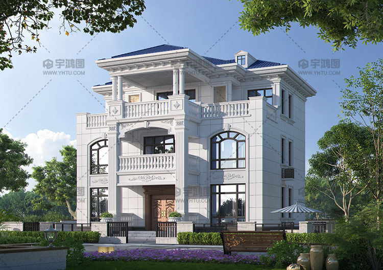 13x12米三層歐式別墅效果圖 13x12米三層歐式別墅效果圖
