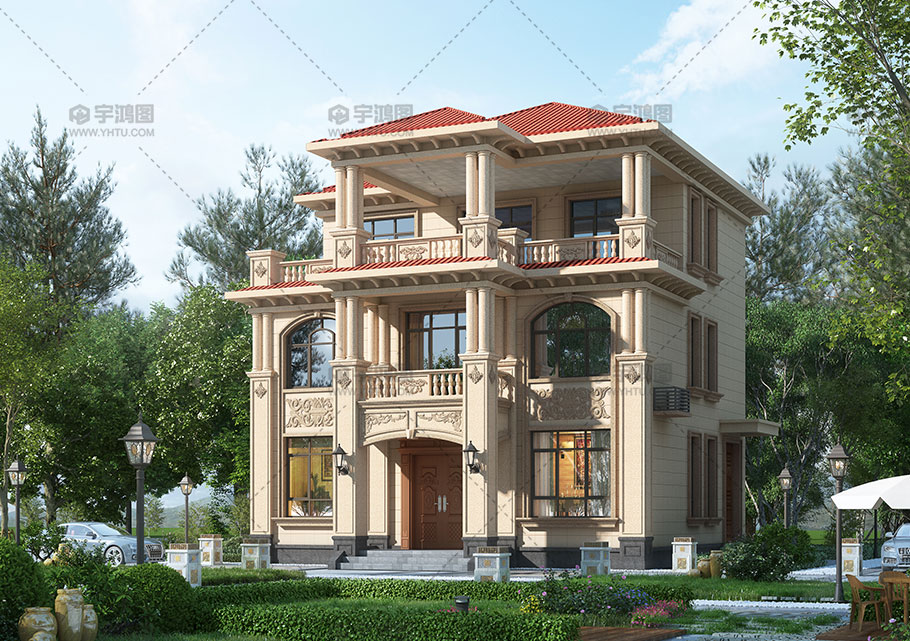 美爆的三層歐式自建房別墅設計圖紙 美爆的三層歐式自建房別墅設計圖紙