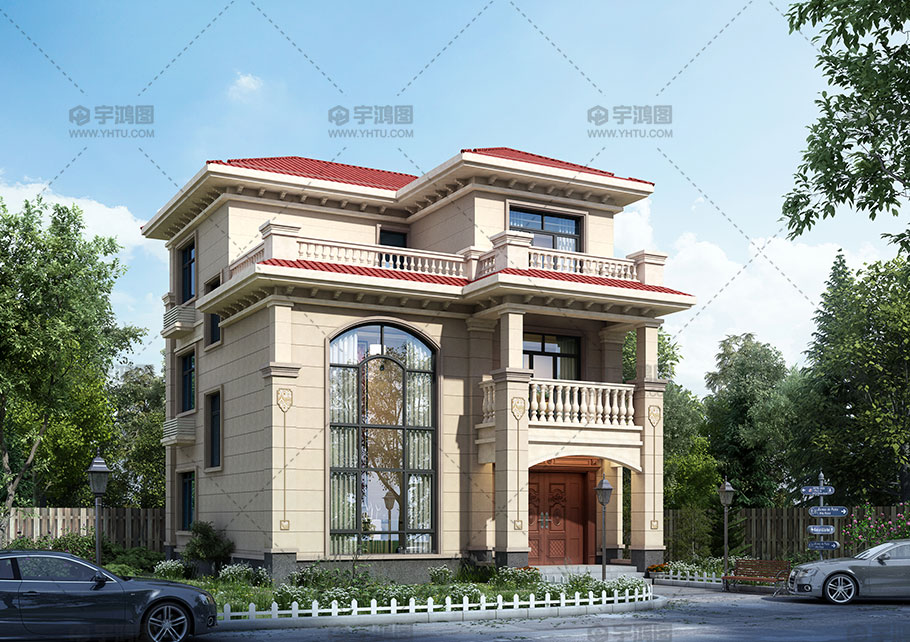 100平新農村三層復式房屋別墅設計圖紙 100平新農村三層復式房屋別墅設計圖紙