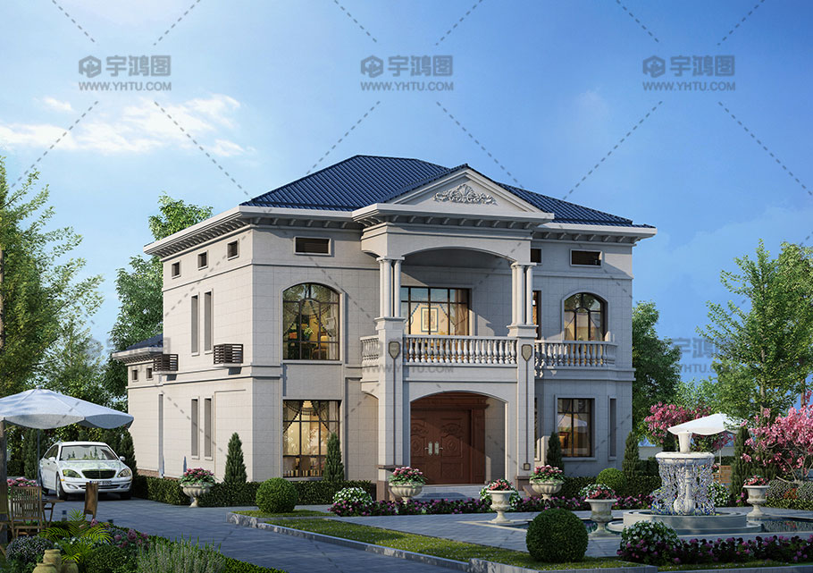 185平兩層經典歐式別墅效果圖 185平兩層經典歐式別墅效果圖