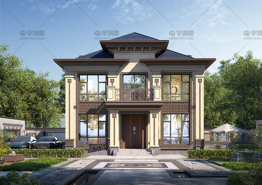漂亮新中式二層別墅占地105平 漂亮新中式二層別墅占地105平