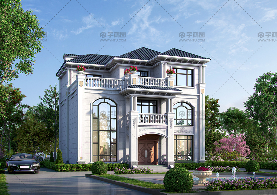 磚混結構三層歐式別墅占地151平 磚混結構三層歐式別墅占地151平